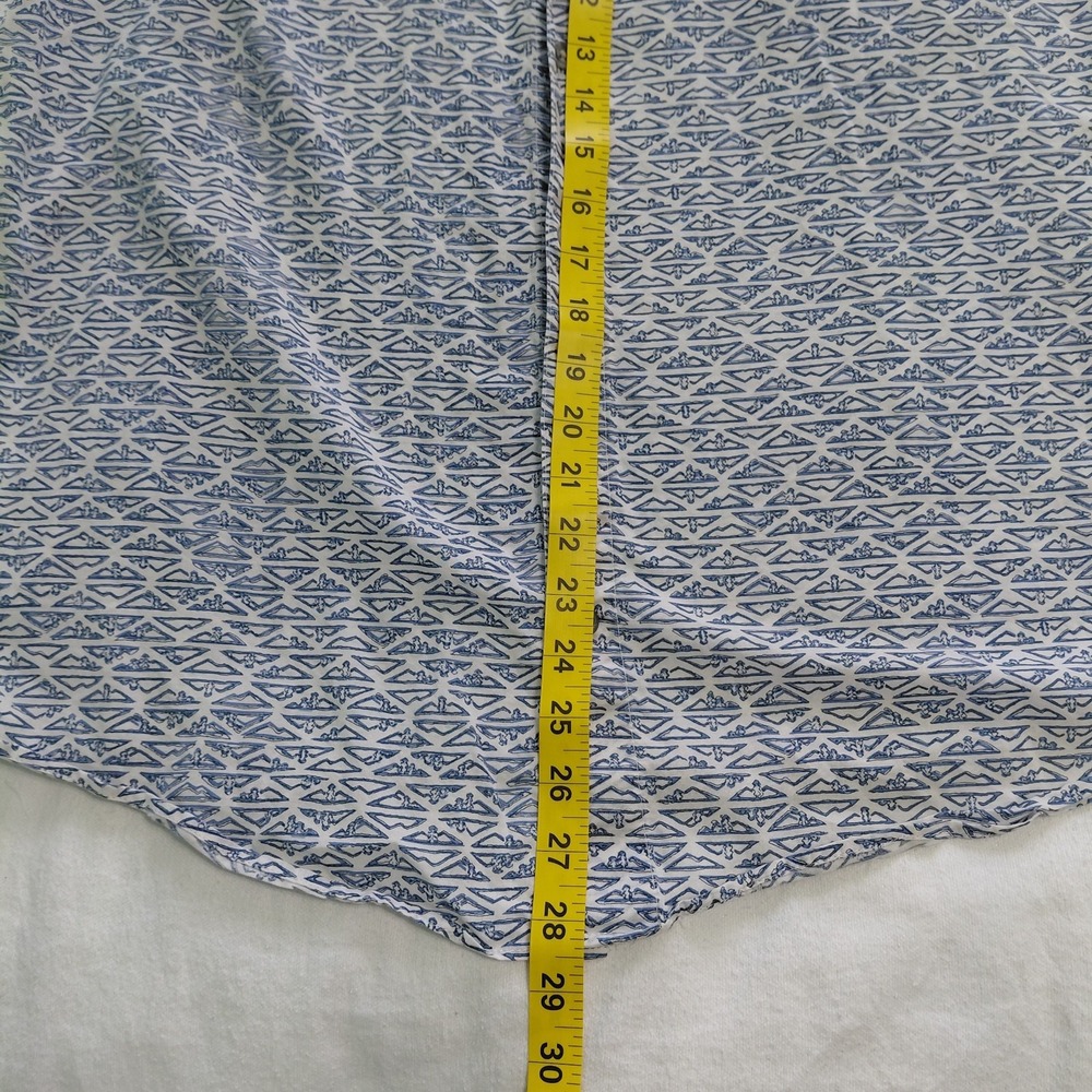 Eddie Bauer Shirt Mens XLarge Blue Classic Fit Short Sleeve Button Front Cotton - Picture 6 of 16
